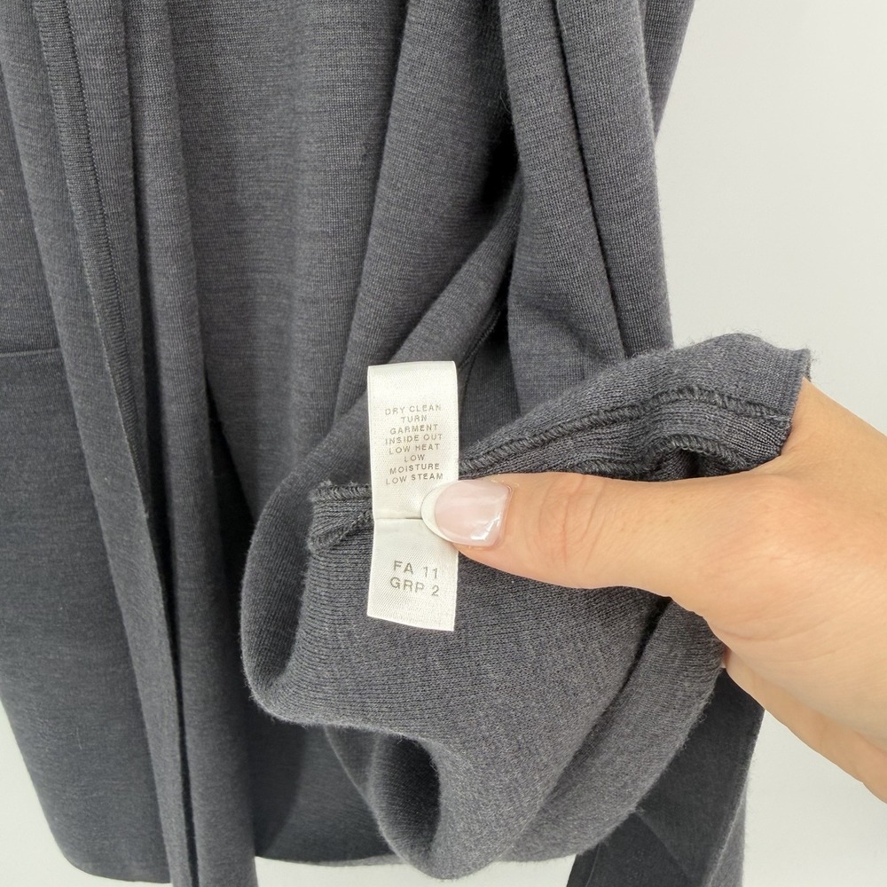 St. John Gray Open Front Cardigan Pockets Womens Size Small *See DESCRIPTION* - Picture 6 of 9